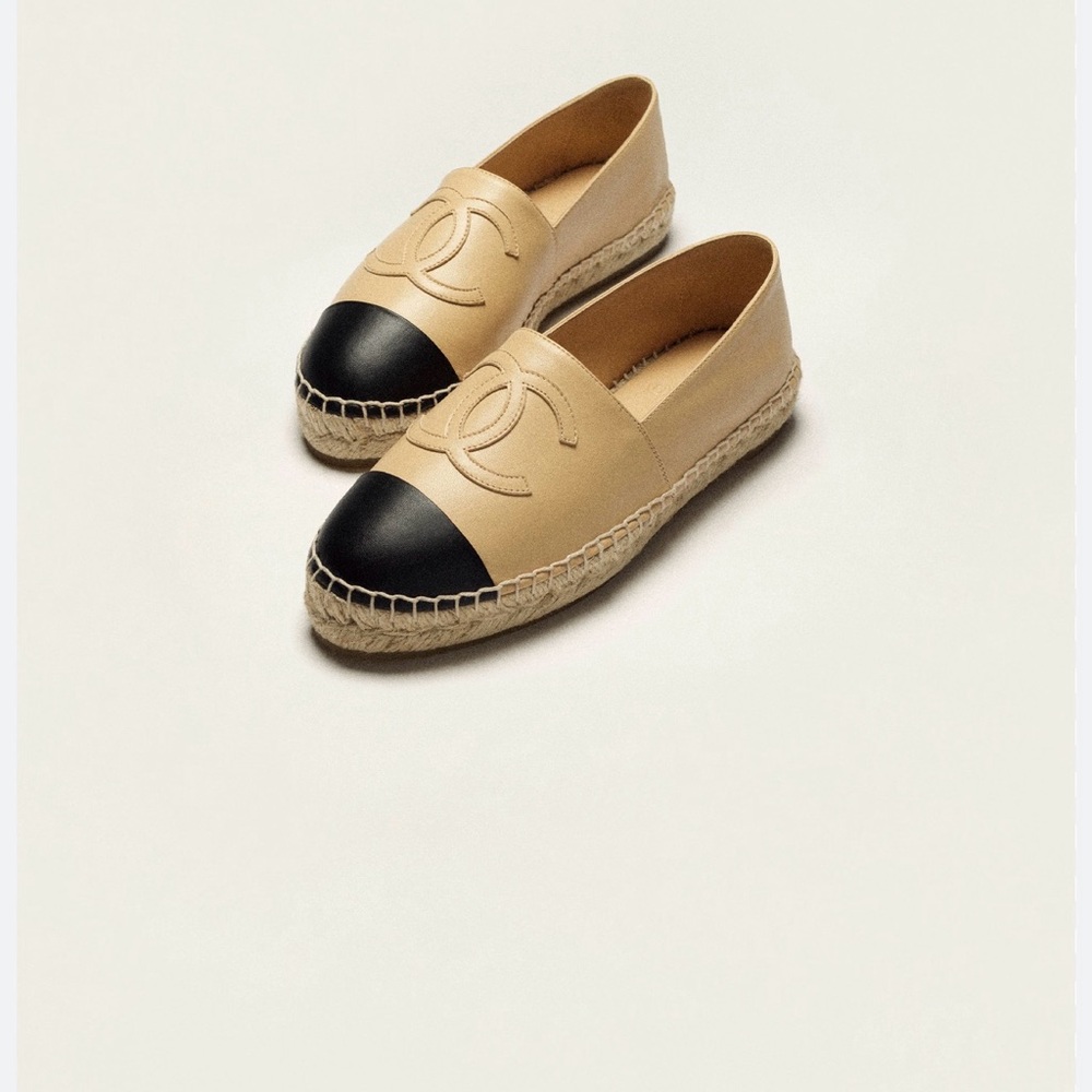 Chanel Espadrilles - size 7, comes with designer box & 2 dust bags